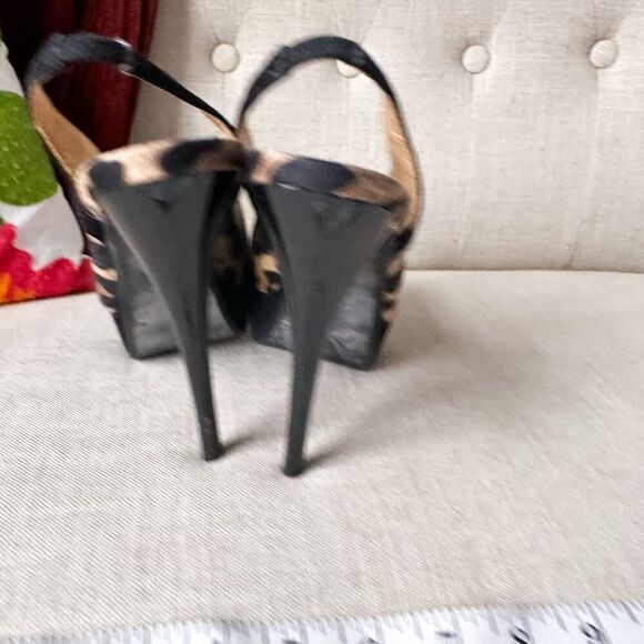 Marco Santi Black Leopard Platform Heels Size 7.5 - Picture 12 of 12